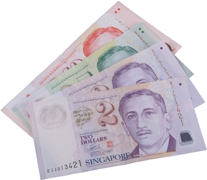 Singapore Money Png - Singapore Dollar (459x377), Png Download
