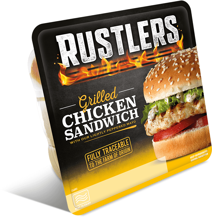 Rustlers Chicken Sandwich - Rustlers Grilled Chicken Sandwich With Our Lightly (1000x899), Png Download
