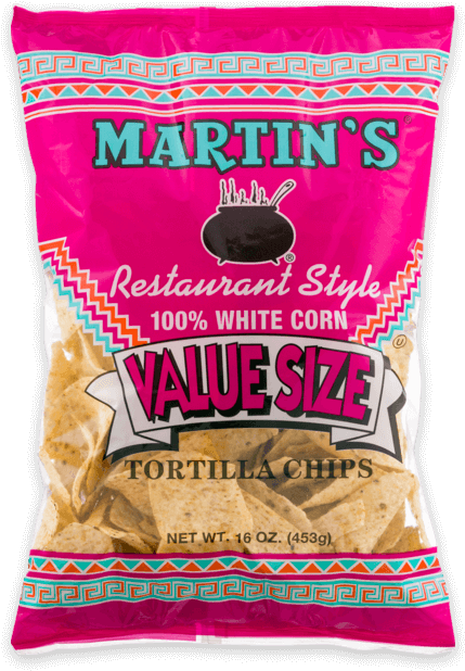 Martin's 100% White Corn Restaurant Style Tortilla - Martin's Restaurant Style Tortilla Chips, White Corn (740x834), Png Download