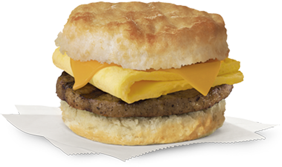 Sausage, Egg & Cheese Biscuit - Chick Fil A Breakfast Biscuit (620x620), Png Download