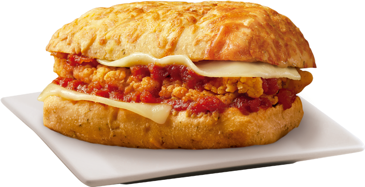Chicken Mozzarella Sandwich - Hamburger (729x600), Png Download