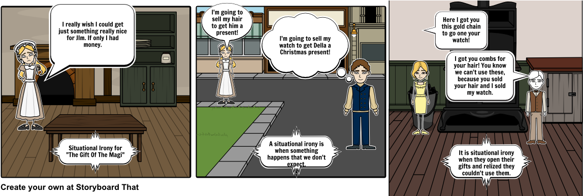 Gift Of The Magi - Cartoon (1164x385), Png Download