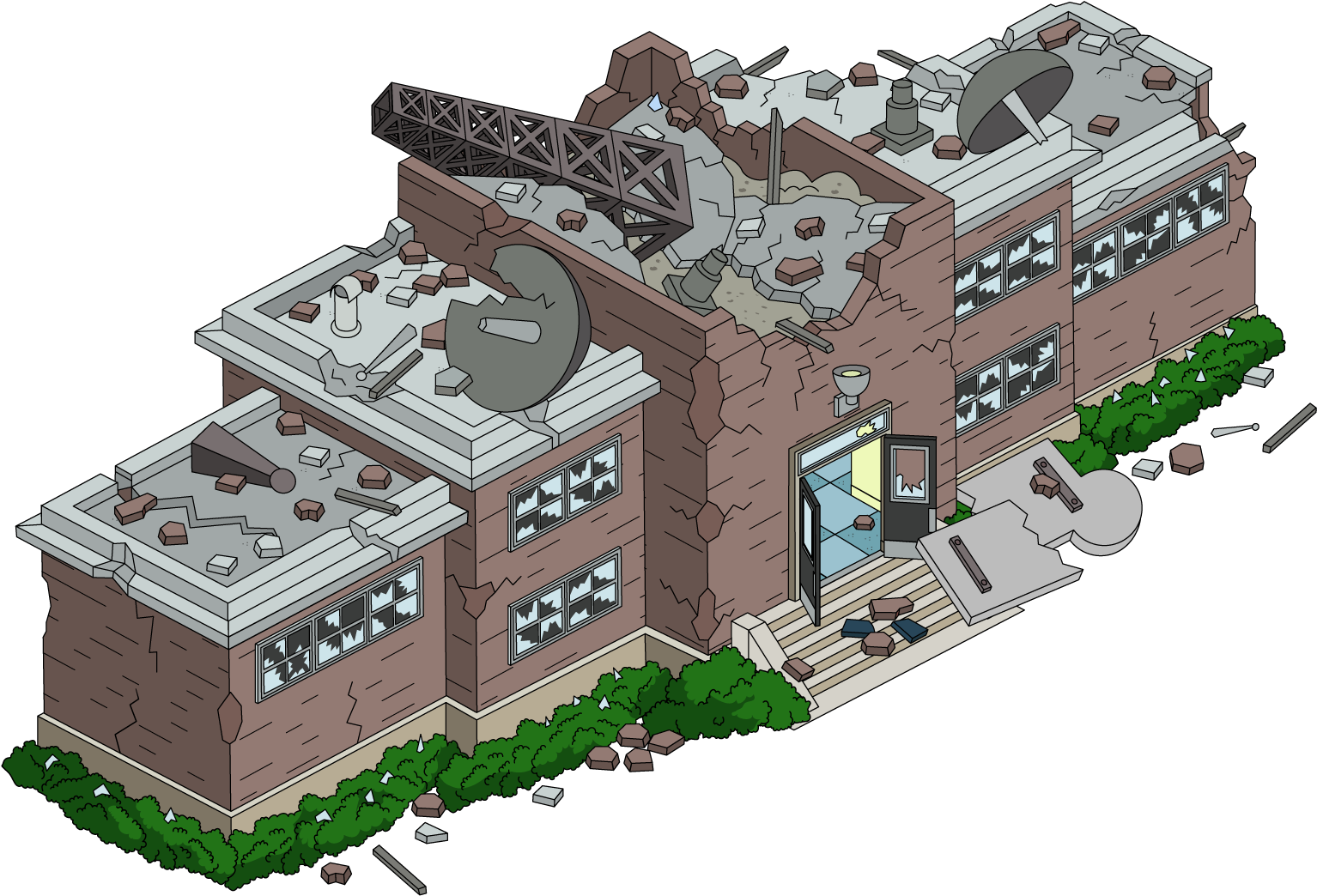 Building Quahog5news Destroyed - Medieval Architecture (1900x1514), Png Download