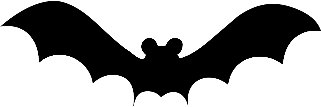 Coloring Pages - Halloween Window Silhouettes Bats (1280x640), Png Download