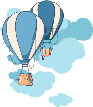 Balao Com Nuvem Png (400x400), Png Download