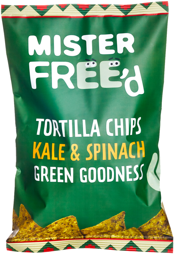Gluten-free Tortilla Chips Kale & Spinach - Mister Freed Tortilla Chips (1080x1080), Png Download