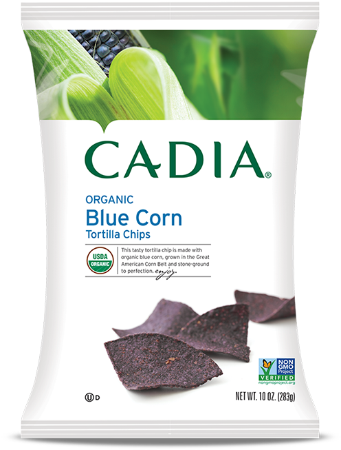 The Secret Behind This Delicious Tortilla Chip Is Blue - Cadia Organic Blue Corn Tortilla Chips (700x700), Png Download