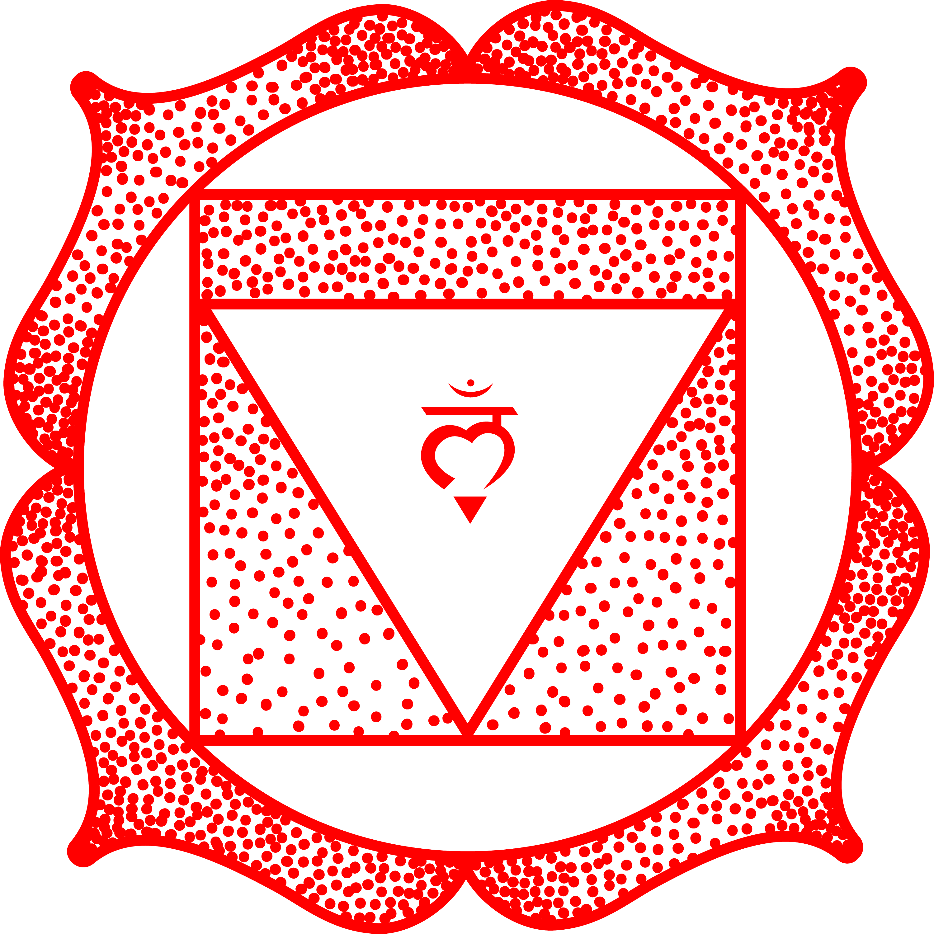 The Red Chakra Is The Base Of The Chakras - Emblem (3000x3000), Png Download
