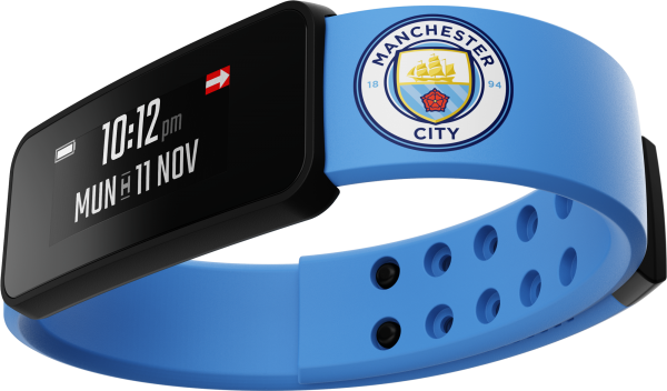 Fantom A Smartband For Manchester City Fans - Man City Smart Watch (600x352), Png Download