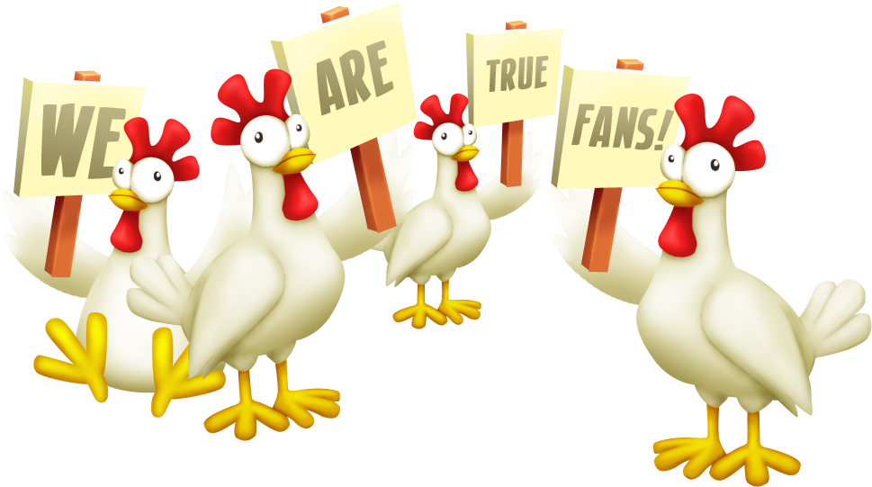 True Fans - Hay Day Chicken Transparent (1000x600), Png Download