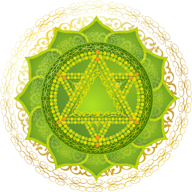 Heart Chakra Symbol - Anahata (409x415), Png Download