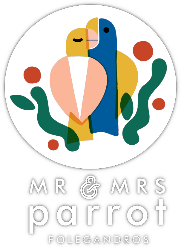 Mr & Mrs Parrot - Folegandros Apartments (606x828), Png Download