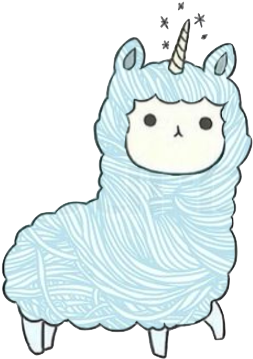 Blue Swirly Llamacorn - Llamacorn Png Llamacorn (390x428), Png Download