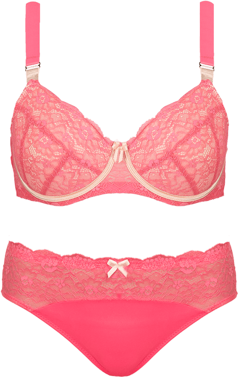 Support Coral & Blush Set Setr03 2095coral/blush - Colour Bra (1000x926), Png Download