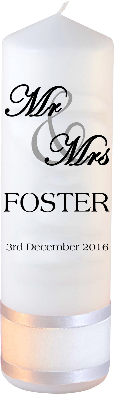 Wedding Candle Mr And Mrs Font - Wedding Candle Inscription (713x1600), Png Download