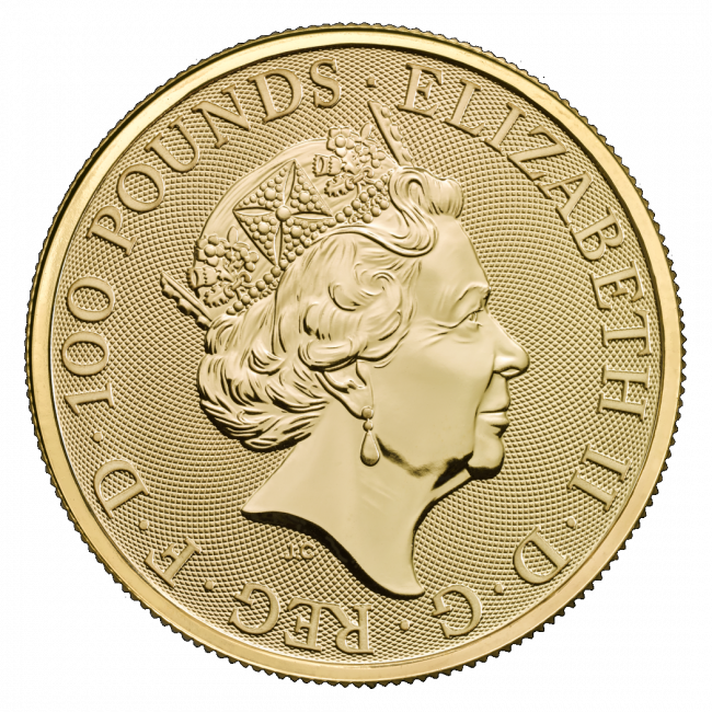 1 Oz Queen's Beasts Unicorn - Монета Фунт Стерлингов 2016 (650x650), Png Download