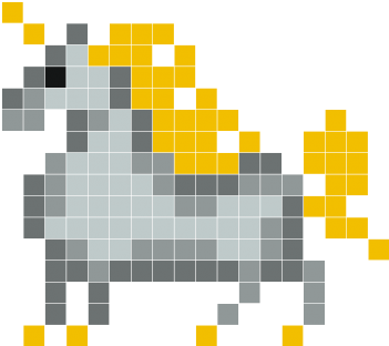 Gold Unicorn - Graphic Design (350x450), Png Download