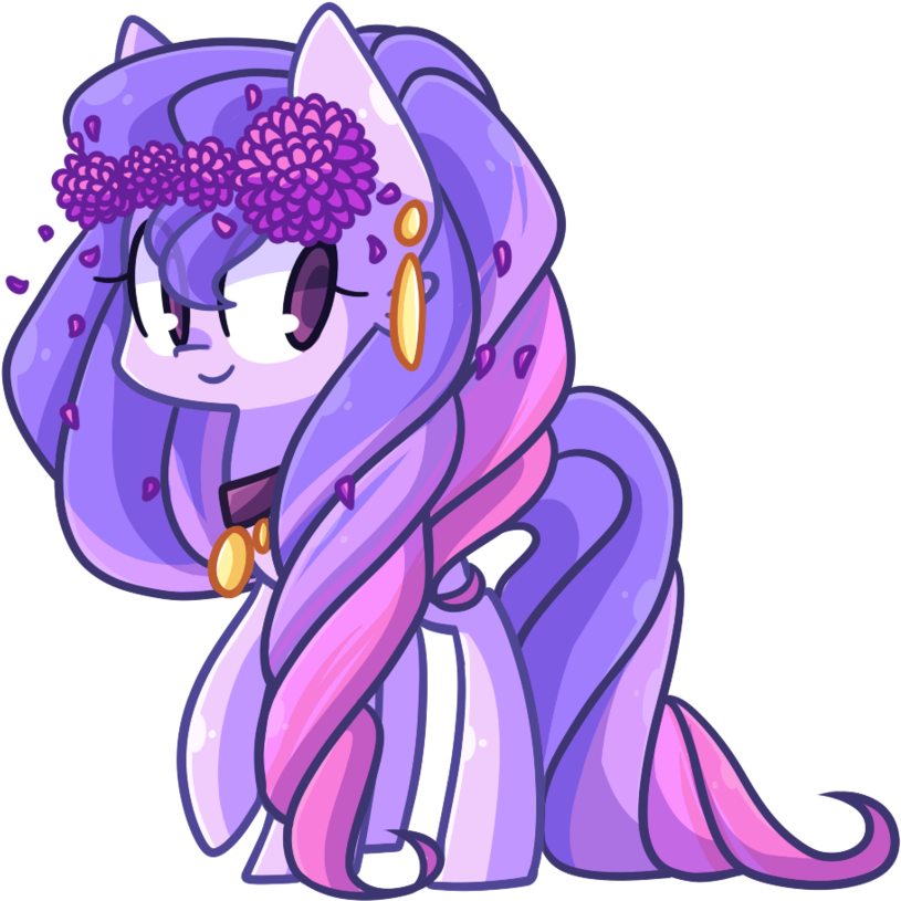 Pony Horse Mylittlepony Unicorn Chibi Flower Gold Cutes - Horse (894x894), Png Download