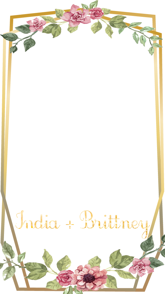 Wedding Geofilter Brittney India - Picture Frame (540x960), Png Download