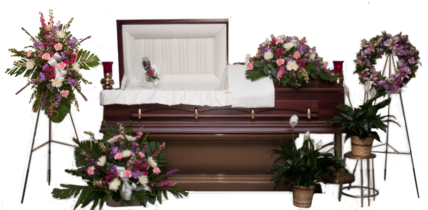 Mixed Bouquets Of Pastel Garden Arrangements Offer - Sax-tiedemann Funeral Home (869x427), Png Download