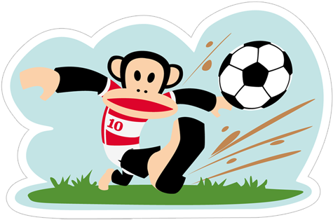 Футболист Football - Cartoon (490x317), Png Download
