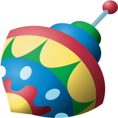 Spinning Top Toy Clipart - Toy (459x450), Png Download