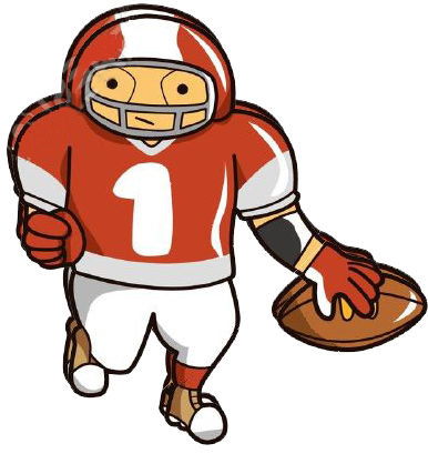 Cartoon Football Sticker - Cartoon Football Player (455x460), Png Download