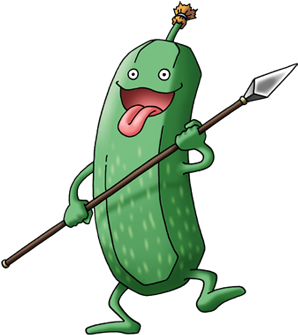 Pepino Animado Png - Dragon Quest 9 Cruelcumber (390x364), Png Download