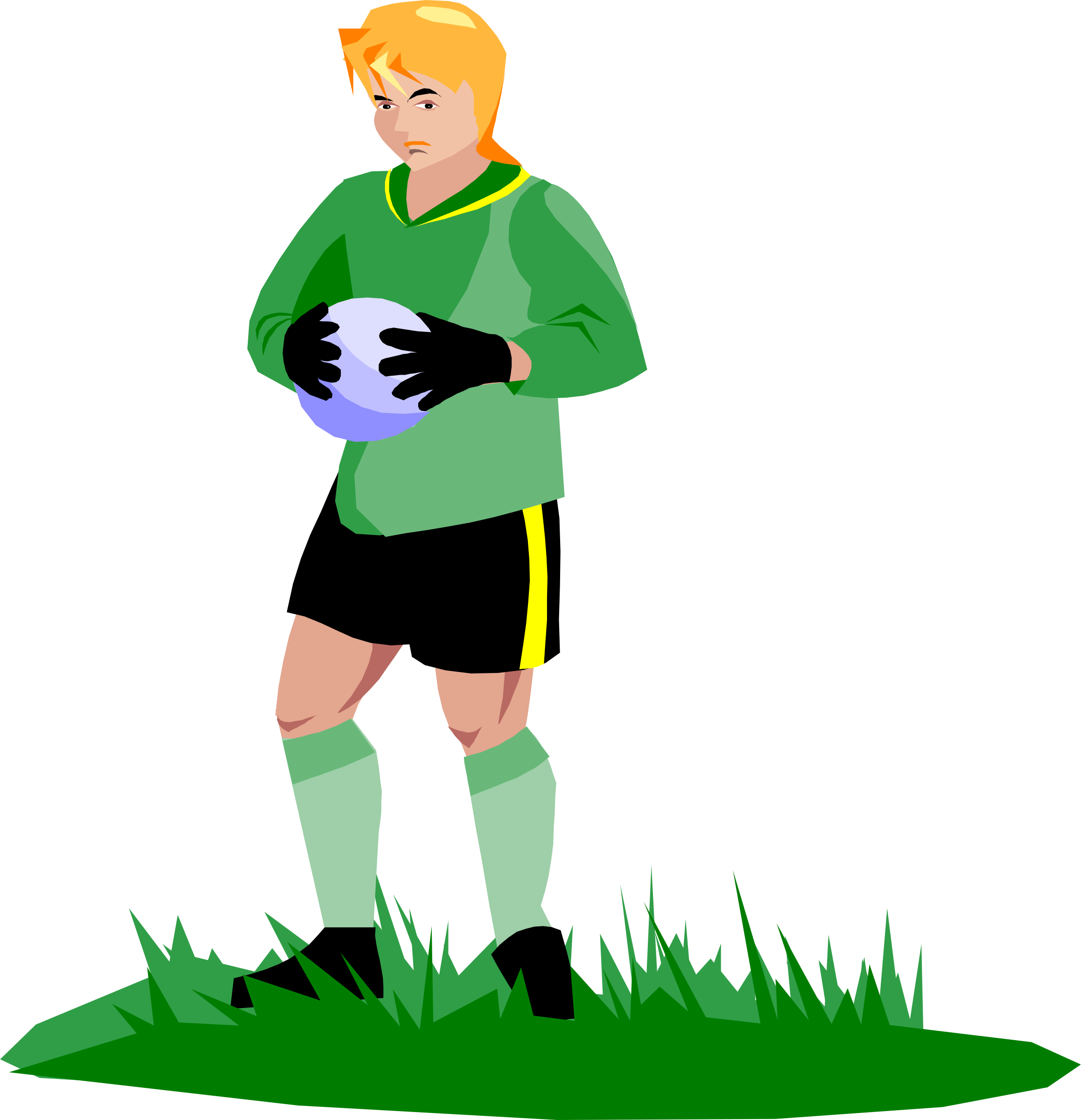 Goalkeeper Goaltender Ice Hockey Football - Football Goal Keeper Clipart (724x750), Png Download