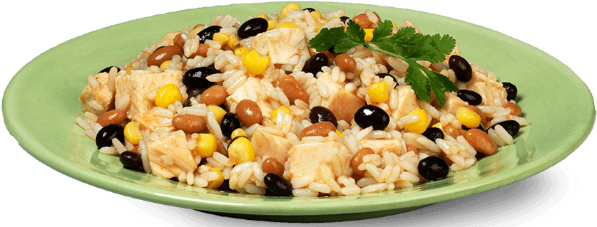 Cilantro - Rice And Beans Png (885x318), Png Download
