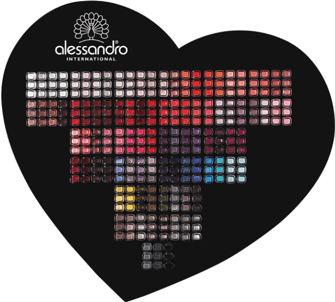 Nail Polish Heart Shaped Wall Display 99e - Alessandro International (940x587), Png Download