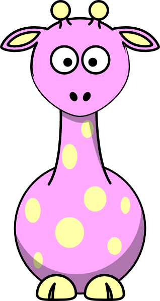 Baby Giraffe Clip Art - Cartoon Giraffe (318x597), Png Download