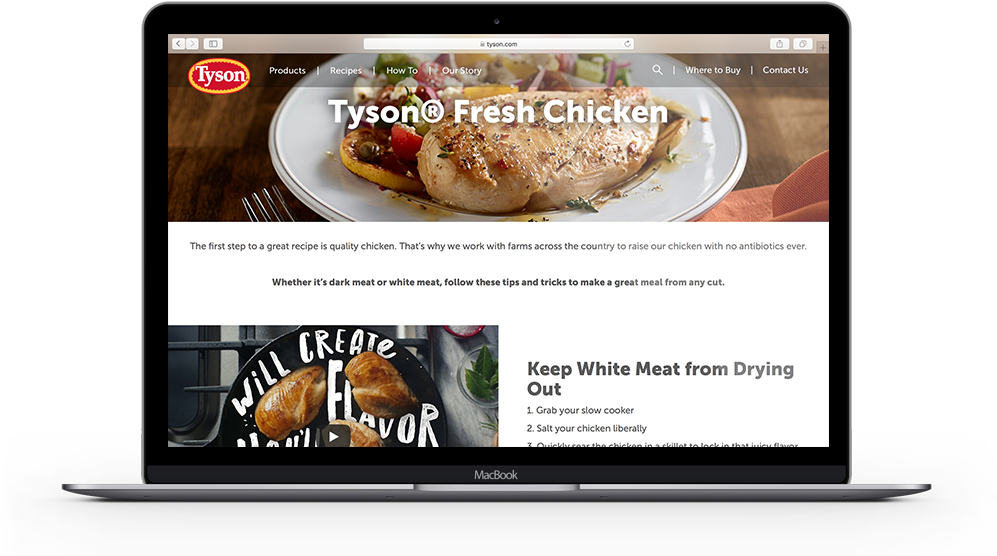 Tyson Website Macbook - Website (1000x600), Png Download