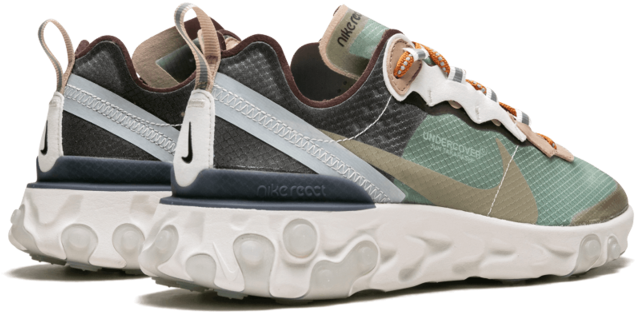Nike React Element 87/undercover "green - Nike React Element 87 Undercover Green Mist (800x480), Png Download