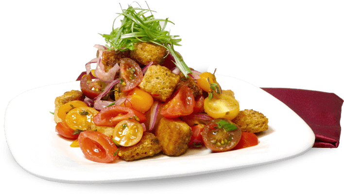 Parmesan Romano Panzanella Salad - Entrée (775x410), Png Download