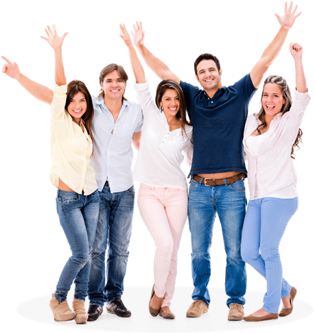 Happy-people - Group Of People Png (459x486), Png Download