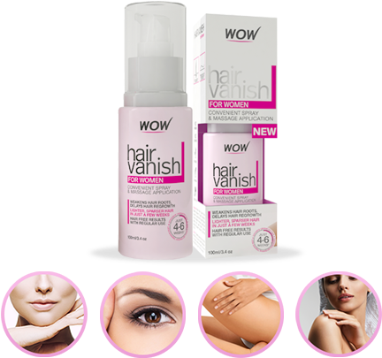 Wow Hair Vanish - Hair Growth Retardant (433x428), Png Download