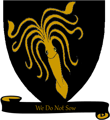 A Song Of Ice And Fire Arms Of House Greyjoy Black - House Greyjoy (424x427), Png Download