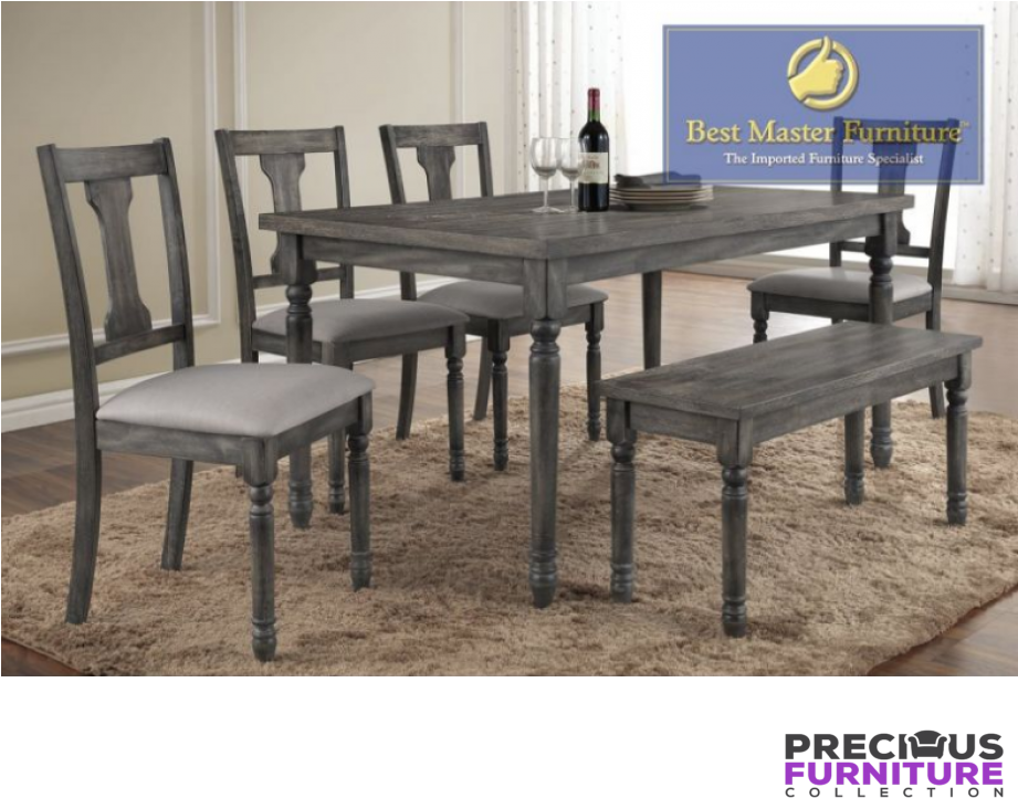Grey Wood Dining Table & Chairs (920x880), Png Download