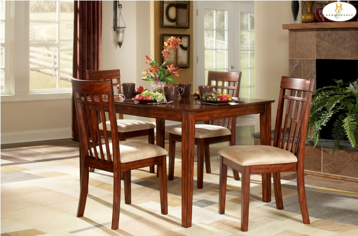 Benford Dining Table - Topline Furniture Home Creek Evan 5-piece Casual Dining (700x700), Png Download