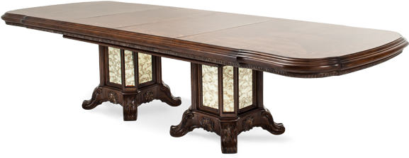 Amini Rectangular Wood Dining Table - Aico Platine De Royale Rectangular Wood Dining Table (600x510), Png Download