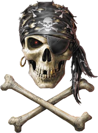 Skull-010 - Skull Pirates (323x436), Png Download