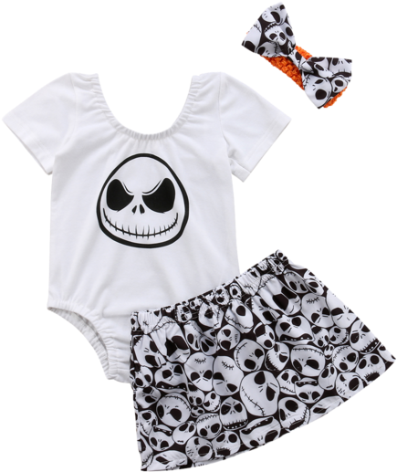 Halloween Skull Tops Set - Infant (600x600), Png Download