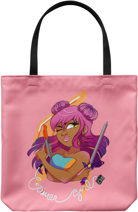 Gamer Girl Tote Bag - Tote Bag (690x690), Png Download
