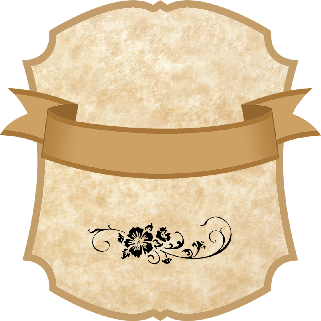 Change Bottle Image - Long Scrol-rubber Stamp W/wood (1125x1125), Png Download