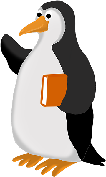 Download Funny Penguin Clip Cliparts - Penguin With Book Cartoon PNG Image  with No Background 