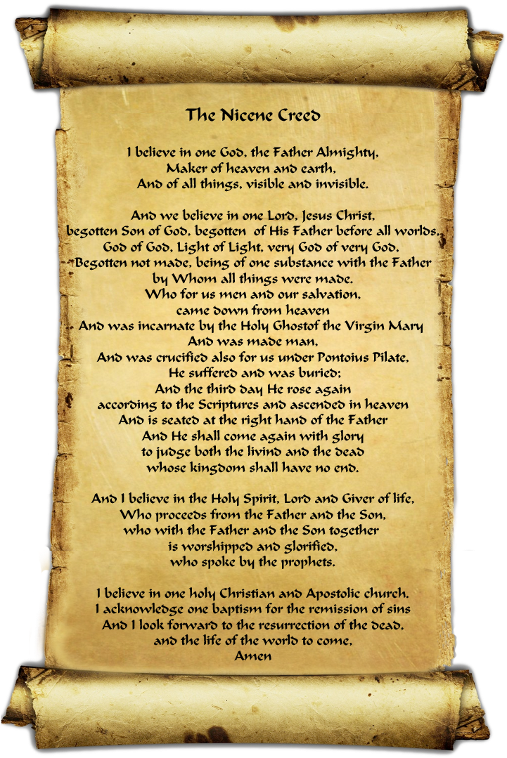 Nicene Creed On Parchment Scroll - Personalizable Music Box, You Are My Sunshine, Laser (775x1125), Png Download