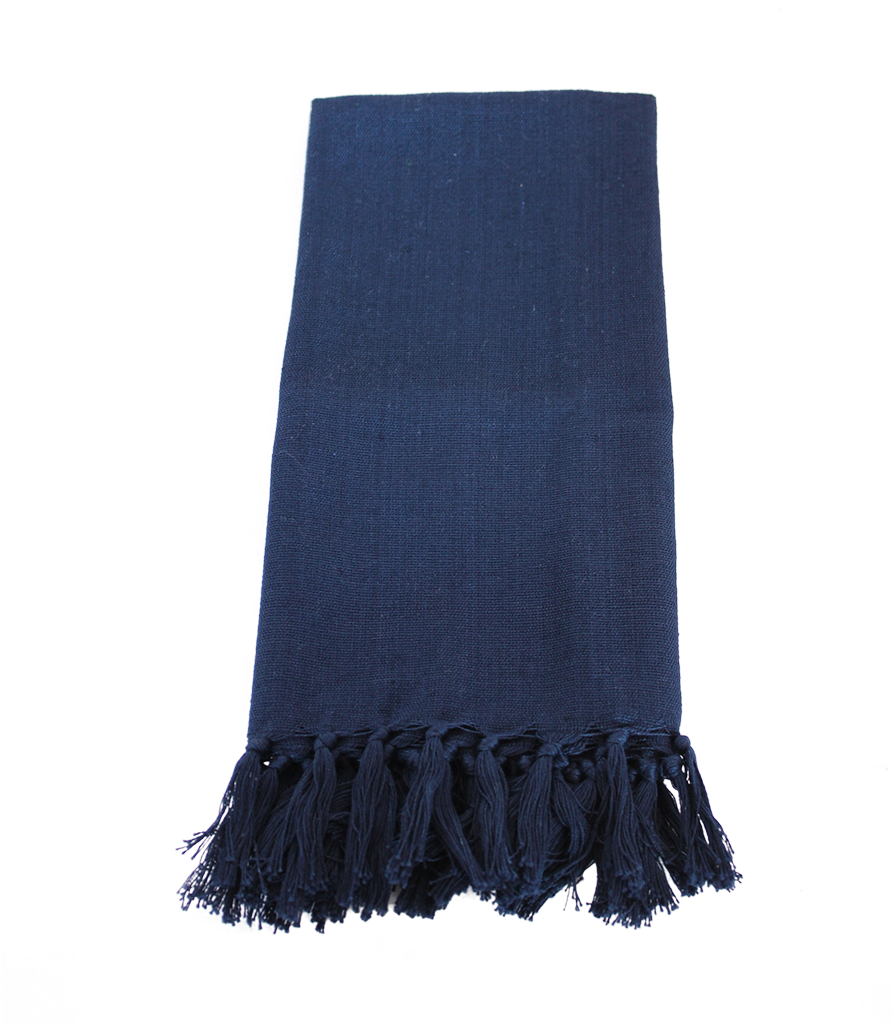 Solid Indigo Napkin With Fringe - Napkin (1024x1024), Png Download