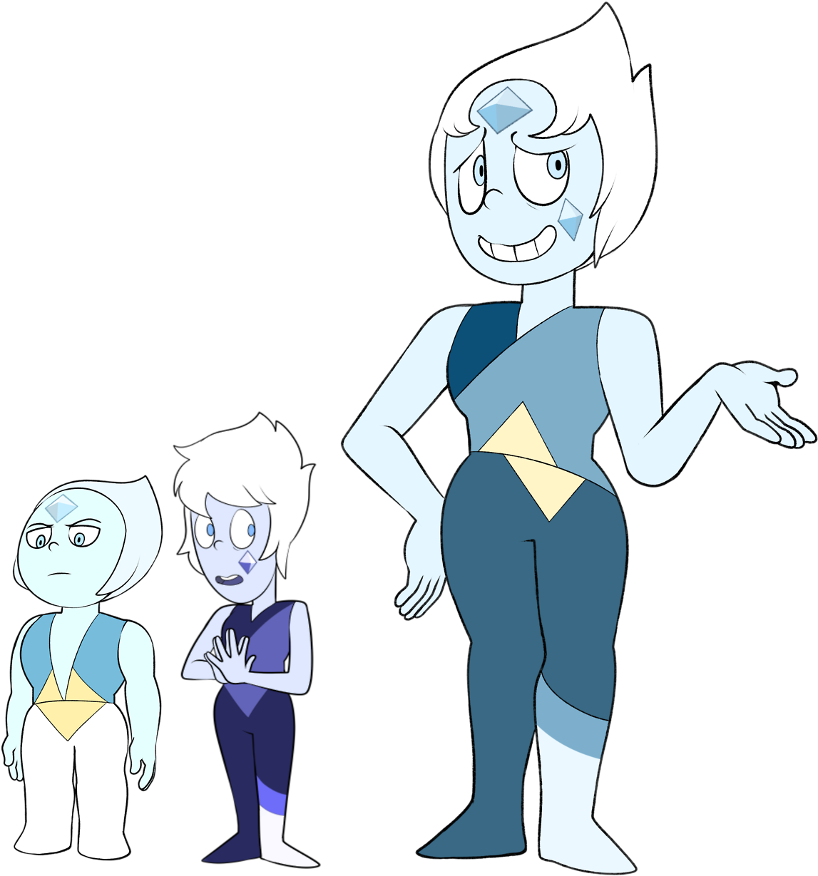 Homeworld Ice Size Comp - Fusiones De Ice De Steven Universe (1280x1308), Png Download