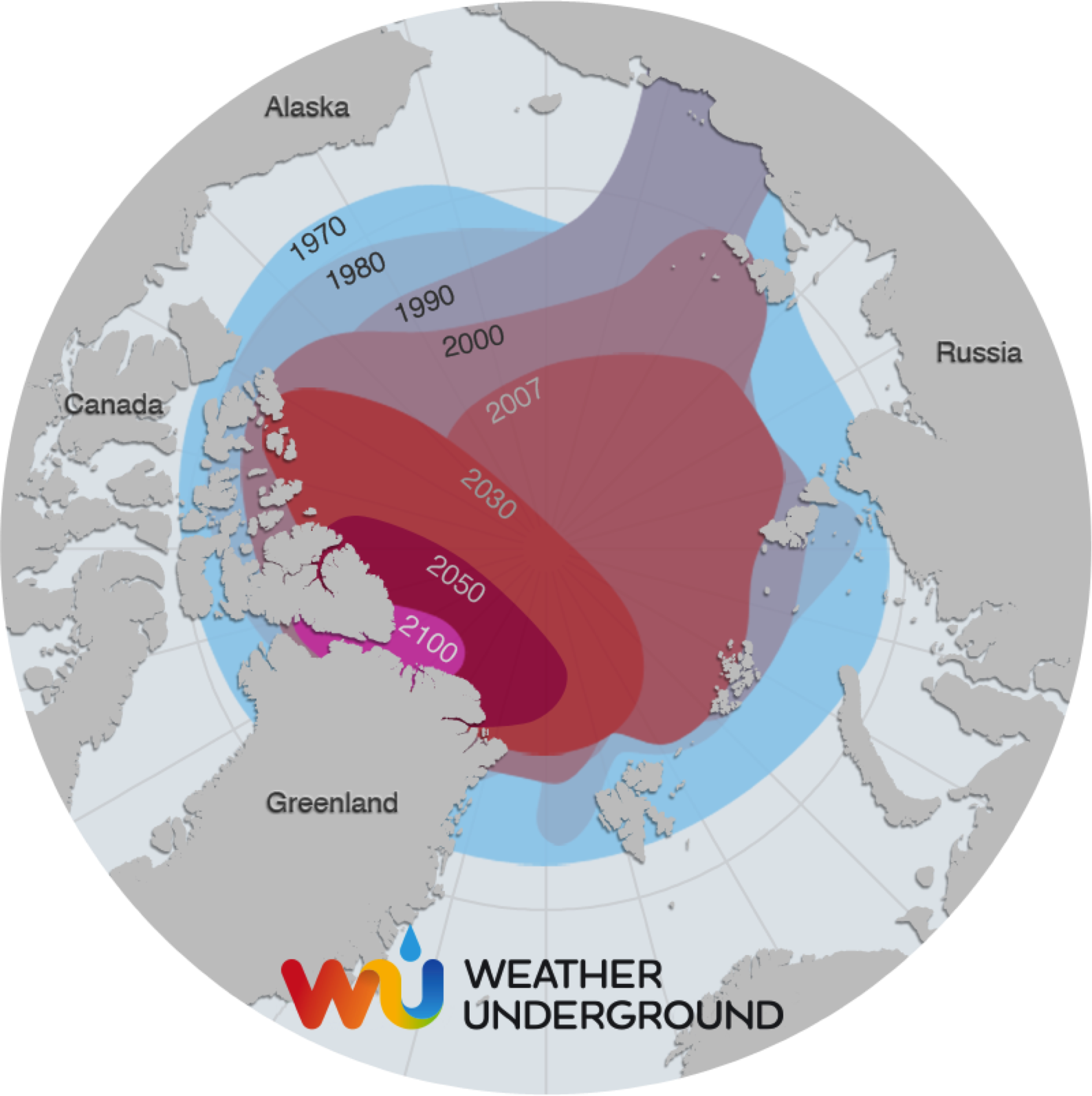 Arctic Circle - Arctic Sea Ice Receding (1588x1594), Png Download